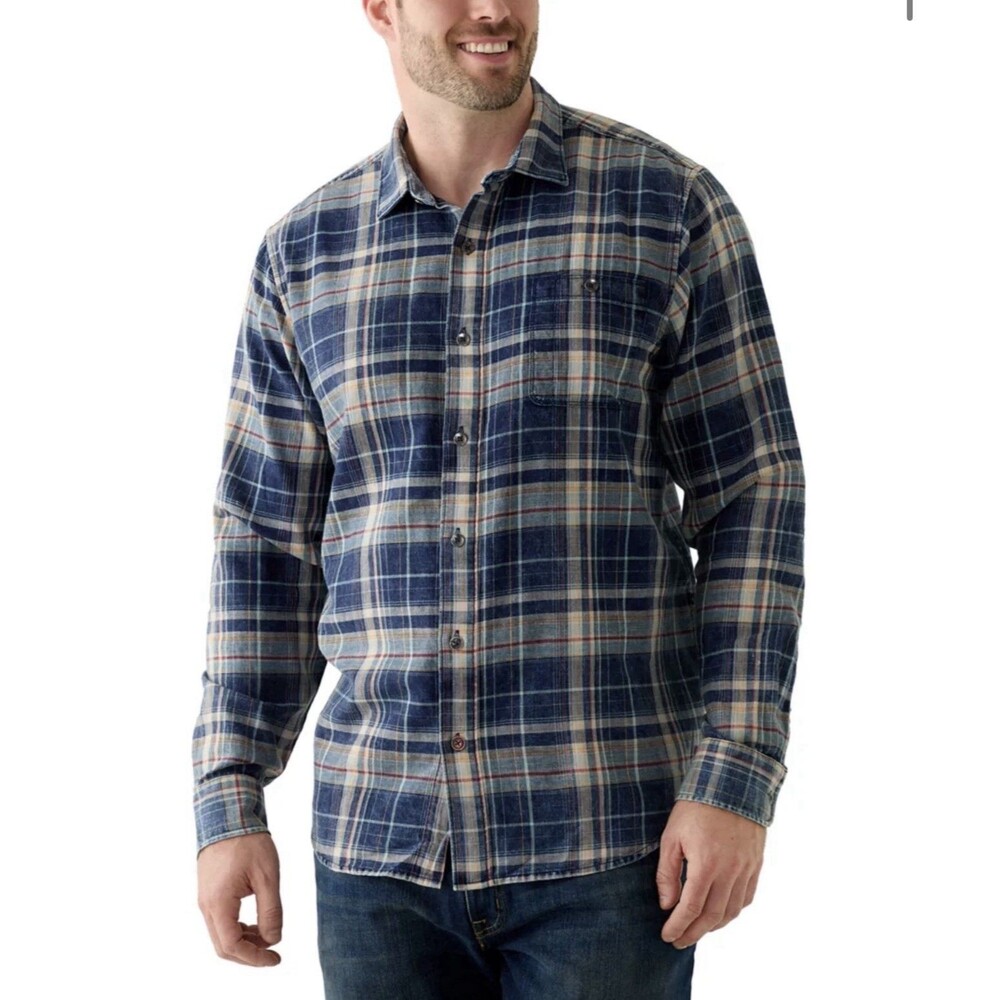 Tommy Bahama Big & Tall Baranco Plaid Flannel Shirt. Size 2XLB